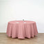 Polyester 120" Round Tablecloth Dusty Rose - Seamless Wrinkle-Resistant Table Cover