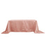 Taffeta 90"x132" Rectangle Tablecloth Dusty Rose - Seamless Accordion Crinkle Table Cover