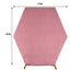8ftx7ft Dusty Rose Soft Velvet Fitted Hexagon Wedding Arbor Cover