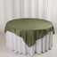 Taffeta 72"x72" Table Overlay Square Tablecloth Dusty Sage Green - Accordion Crinkle Table Cover