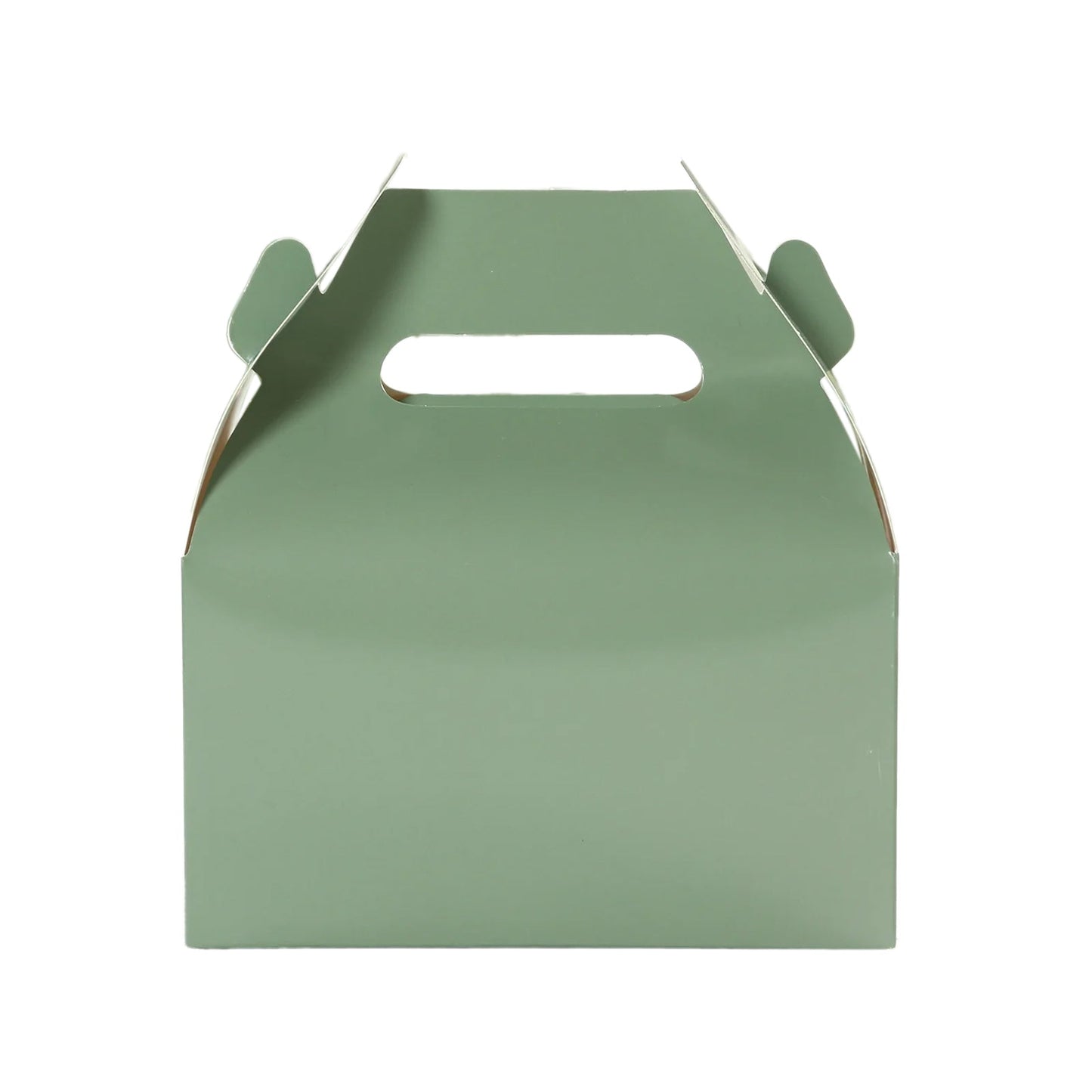 25 Pack Candy Gift Tote Gable Boxes, Dusty Sage Green Party Favor Treat Boxes - 6"x3.5"x7"