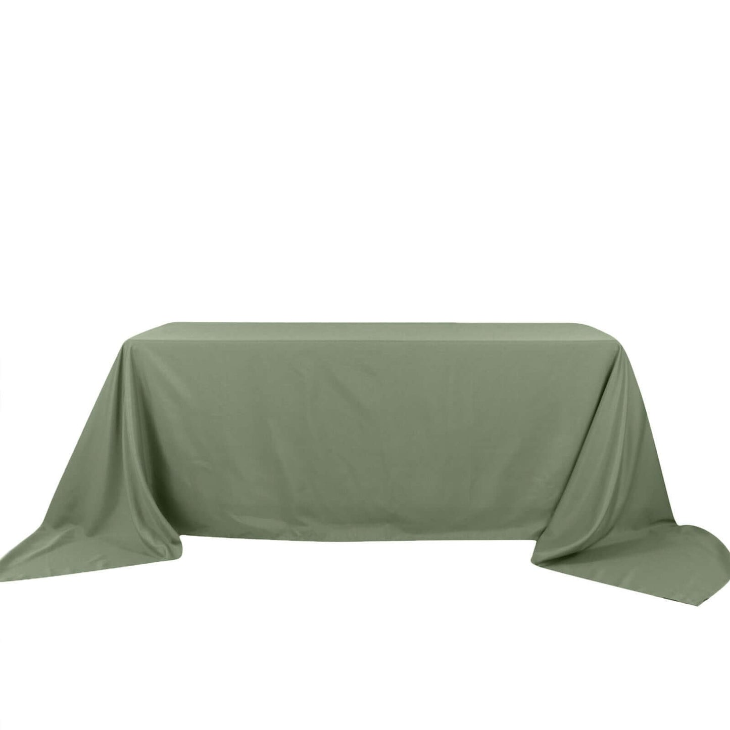 Polyester 90"x156" Rectangle Tablecloth Dusty Sage Green - Seamless Wrinkle-Resistant Table Cover