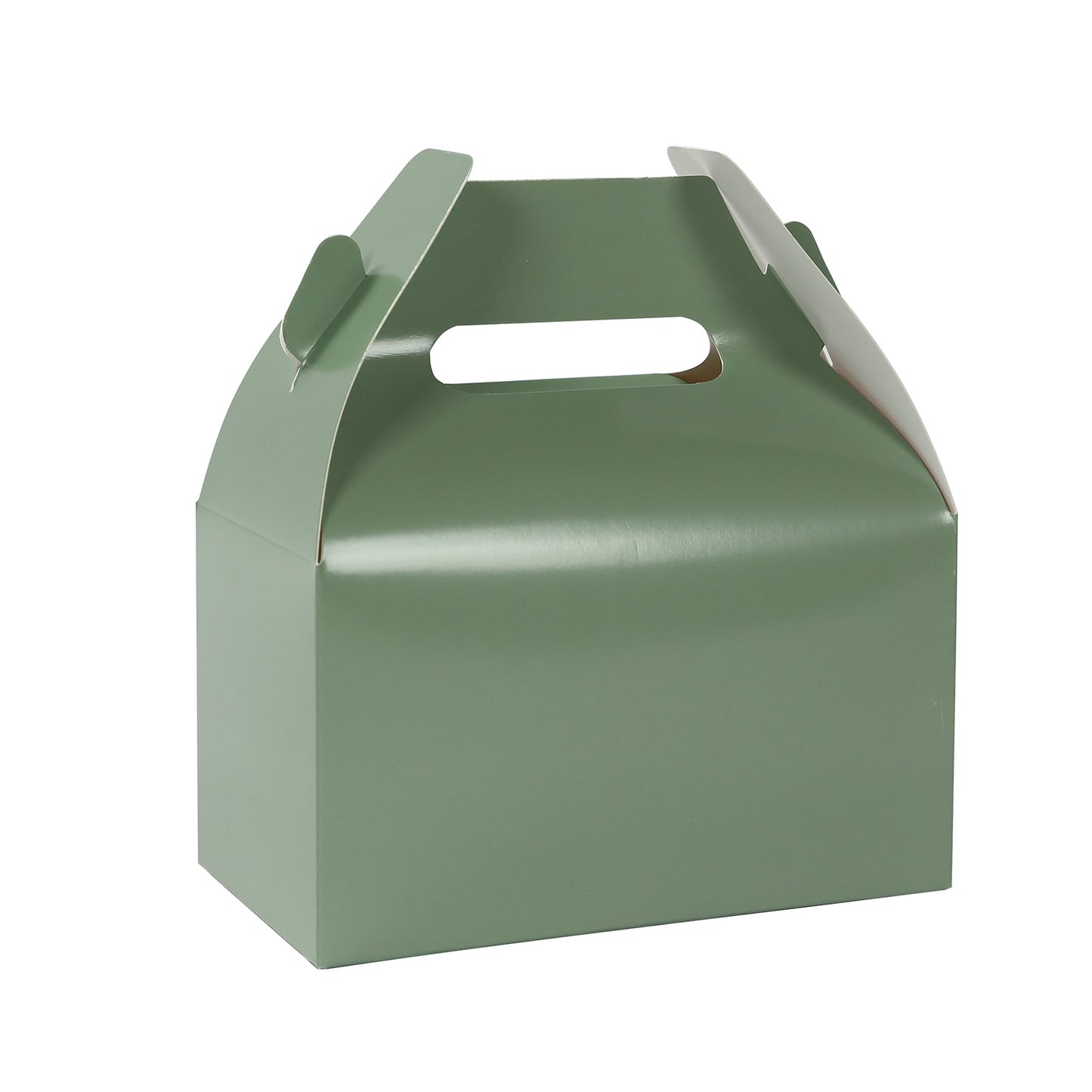 25 Pack Candy Gift Tote Gable Boxes, Dusty Sage Green Party Favor Treat Boxes - 6"x3.5"x7"