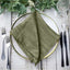 5 Pack Taffeta 20"x20" Napkins Dusty Sage Green - Accordion Crinkle Dinner Napkins