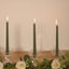 10-Pack Taper Candles Premium Wax Design Dusty Sage Green - Unscented Candles for Upscale Settings 10"