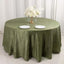 Taffeta 120" Round Tablecloth Dusty Sage Green - Seamless Accordion Crinkle Table Cover