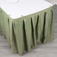 Polyester 21ft Table Skirt Dusty Sage Green - Classic Pleated Design