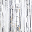 8ft Silver Metallic Tinsel Foil Fringe Doorway Curtain Party Backdrop
