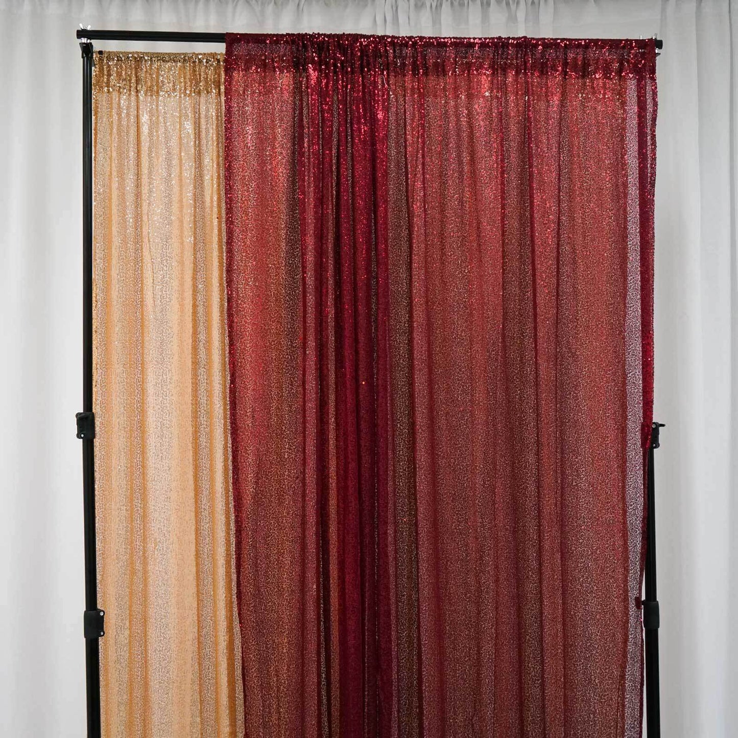 10ft DIY Adjustable Triple Crossbar Kit and Mounting Brackets For Backdrop Stands