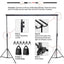 8ftX10ft Metal Triple Crossbar Adjustable Photography Backdrop Stand