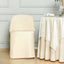 Polyester Slip On Folding Chair Covers Beige - Stain-Resistant Reusable Durable Fabric