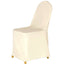Polyester Slip On Banquet Chair Covers Beige - Stain-Resistant Reusable Durable Fabric