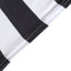 Stretch Spandex 72"x30" Rectangle Tablecloth Black/White Vertical Stripes - Durable Form-Fitting Table Cover for Events & Presentations