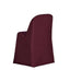 Polyester Slip On Folding Chair Covers Burgundy - Stain-Resistant Reusable Durable Fabric