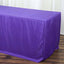 Fitted Polyester 72"x30" Rectangle Tablecloth Purple - Durable and Easy to Maintain Table Cover
