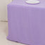 Fitted Polyester 72"x30" Rectangle Tablecloth Lavender Lilac - Durable Table Cover