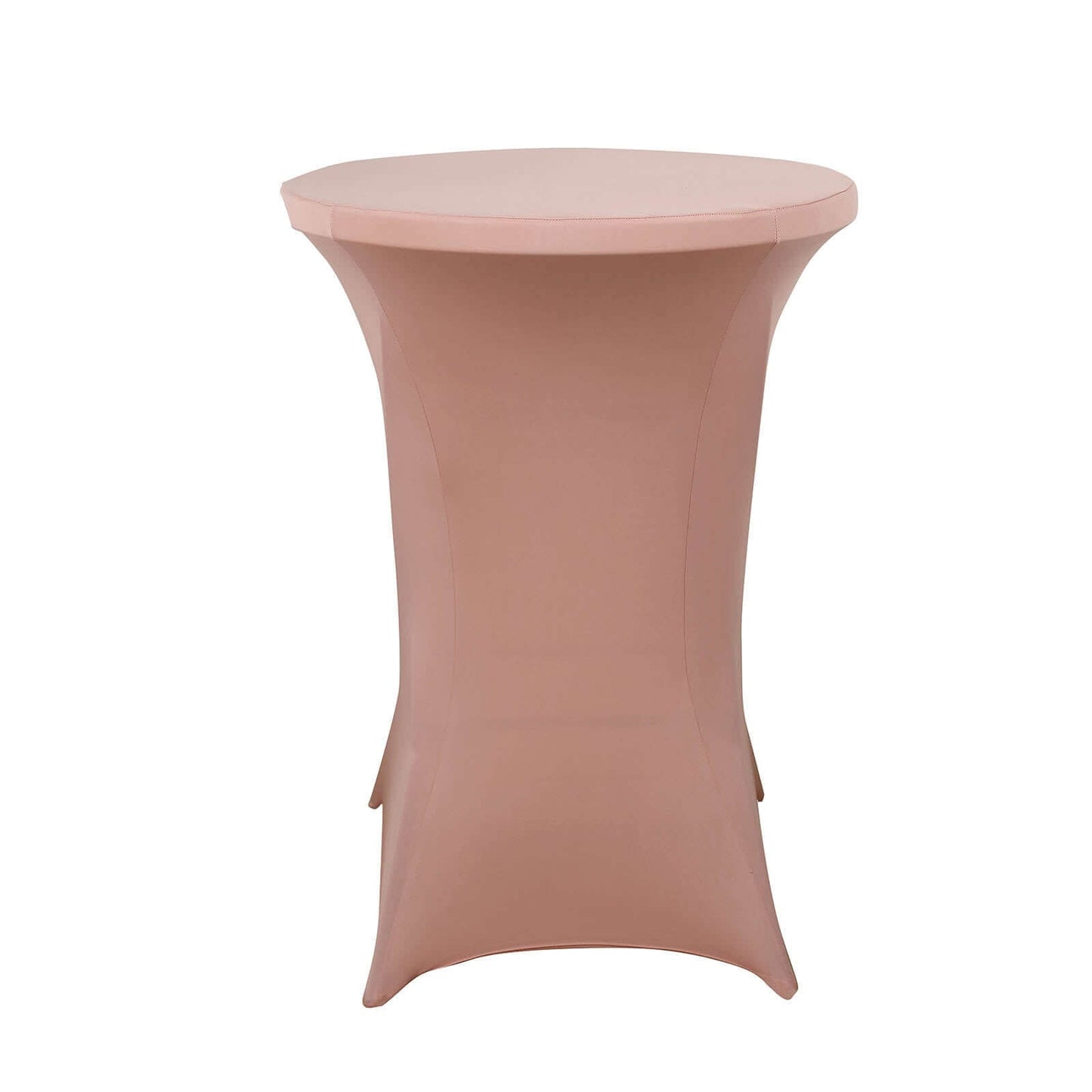 Spandex 30" Round Cocktail Table Cover Dusty Rose - Easy to Maintain Stretch Fitted Highboy Tablecloth