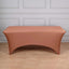 Stretch Spandex 96"x30" Rectangle Table Cover Terracotta (Rust) - Durable Form-Fitting Tablecloth
