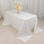 100% Cotton 90"x132" Rectangle Tablecloth White Linen - Seamless, Soft & Breathable Table Cover
