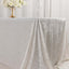 Premium Crushed Velvet 90"x156" Rectangle Tablecloth White - Reusable Soft & Sophisticated Seamless Table Cover