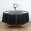 5-Pack Plastic Table Covers Black Round - Durable PVC Disposable Tablecloths for Events 84"