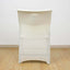 Stretch Spandex Chair Cover Ivory for Lifetime Folding Chairs - Wrinkle Resistant Snug Fit Slipcover with Foot Pockets