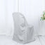 Polyester Slip On Folding Chair Covers Silver - Stain-Resistant Reusable Durable Fabric