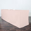 Fitted Polyester 96"x30" Rectangle Tablecloth Blush - Durable and Easy to Maintain Table Cover