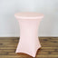Spandex 30" Round Cocktail Table Cover Blush - Easy to Maintain Stretch Fitted Highboy Tablecloth