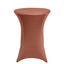 Spandex 30" Round Cocktail Table Cover Terracotta (Rust) - Easy to Maintain Stretch Fitted Highboy Tablecloth