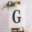 Decorative Rhinestone Alphabet "G" Letter Stickers, Glitter Adhesive Craft Letters Black DIY Sparkle Embellishments 8"