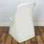 Polyester Chair Cover for Folding Lifetime Chairs Ivory - Reusable Durable Slip-On Cover