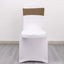 5 Pack Stretch Spandex Chair Sashes Taupe - Reusable Chair Bands with Silver Diamond Ring Slide Buckle 5"x14"