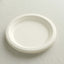 50-Pack Bagasse 7" Round Dessert Plates in White - Biodegradable Disposable Sugarcane Appetizer Salad Plates for Outdoor Celebrations & Picnics