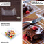 12-Pack Appetizer Plates Mini Square Design Clear - Plastic Disposable Plates for Desserts 4"