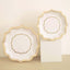 25-Pack Paper Dinner Plates in White with Gold Scallop Rim - Disposable 300GSM Party Plates for Classy Banquets & Celebrations 10"