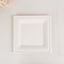50-Pack Bagasse 10" Square Dinner Plates in White with Wide Rim - Eco Friendly Biodegradable Sugarcane Party Plates for Events