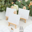 10-Pack Wooden Display Easel Stands DIY Mini Design Natural - Rustic Place Card Table Number Holders 5"