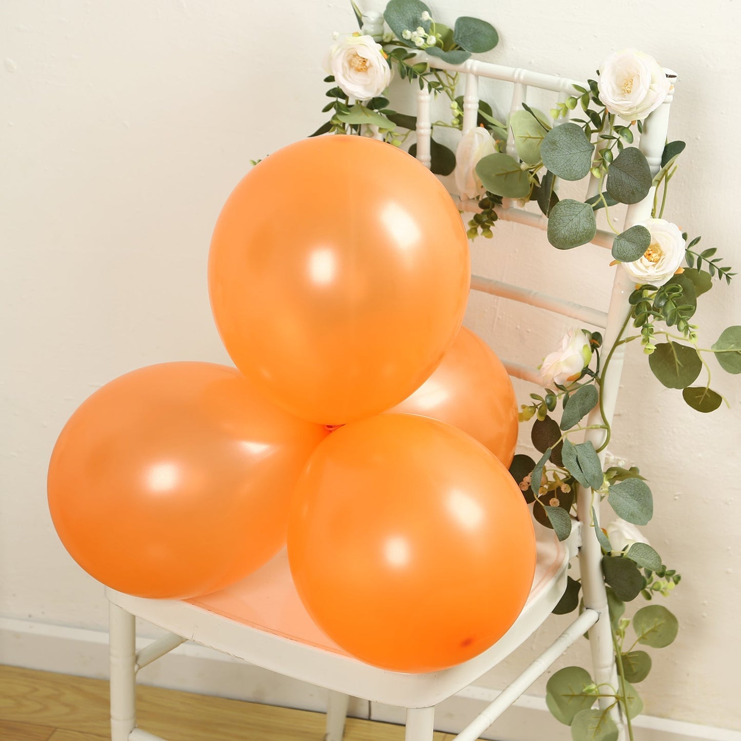 50 Pack Orange Biodegradable Balloons, 12" Thickened Extra Strong Eco-friendly Latex Helium Party Balloons