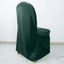Polyester Slip On Banquet Chair Covers Hunter Emerald Green - Stain-Resistant Reusable Durable Fabric