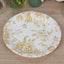 25-Pack Paper 7" Round Dessert Plates in White with Gold French Toile Pattern - Disposable Floral Salad Appetizer Plates for Chic Event Decor