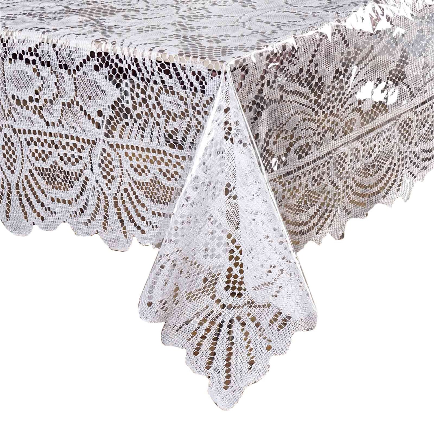 Vinyl Tablecloth Clear Eco-Friendly Square - Durable PVC Tablecloth 54"x54" 10 Mil Thick