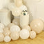 Set of 95 White Beige Biodegradable Balloon Arch Kit, Extra Strong Eco-friendly Latex Party Balloon Garland
