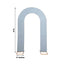 8ft Dusty Blue Spandex Fitted Open Arch Wedding Arch Cover, Double-Sided U-Shaped Backdrop Slipcover