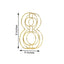8" Tall Gold Freestanding 3D Decorative Metal Wire Numbers, Wedding Table Numbers -8