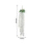 42" Silk Hanging Wisteria Flower Garland Vines in White, Elaborated 5 Full Strands in 1 Bush