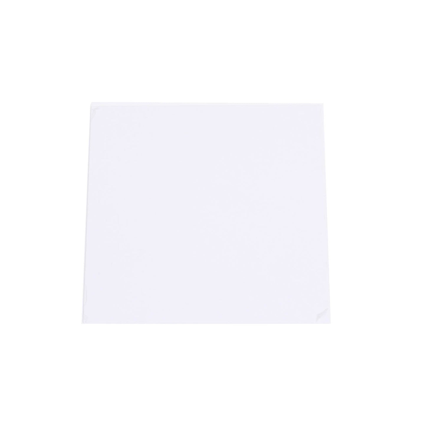 2-Pack Acrylic Plexiglass Sheets Top Plates White Square - Protective Film Coating 11" 3mm Thick