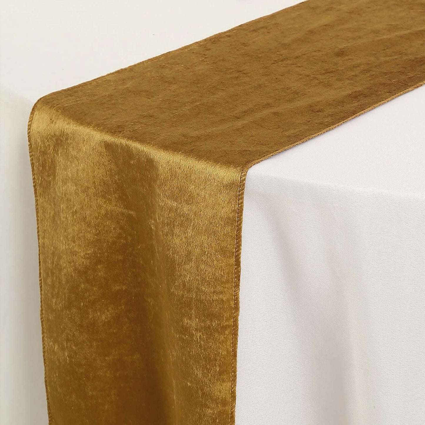 Premium Velvet 12"x108" Table Runner Gold - Sheen Finish & Reusable Table Decor for Weddings & Events
