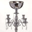 Metal Candelabra 4 Arm Design Silver with Flower Vase Bowl - Table Centerpiece for Weddings 33"