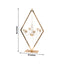 Gold 6-Arm Acrylic Candelabra Centerpiece â€“ 45" Tall Diamond Frame Table DÃ©cor with Candle Holders
